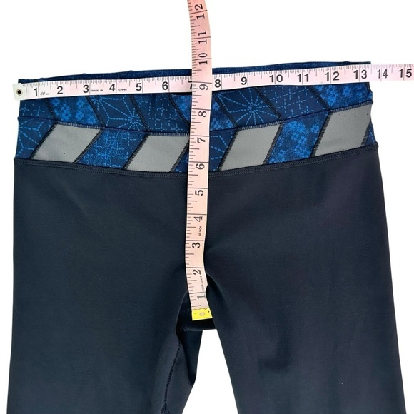 Lululemon Run Inspire Crop II tights black blue gray leggings 6 yoga pants - Picture 10 of 11